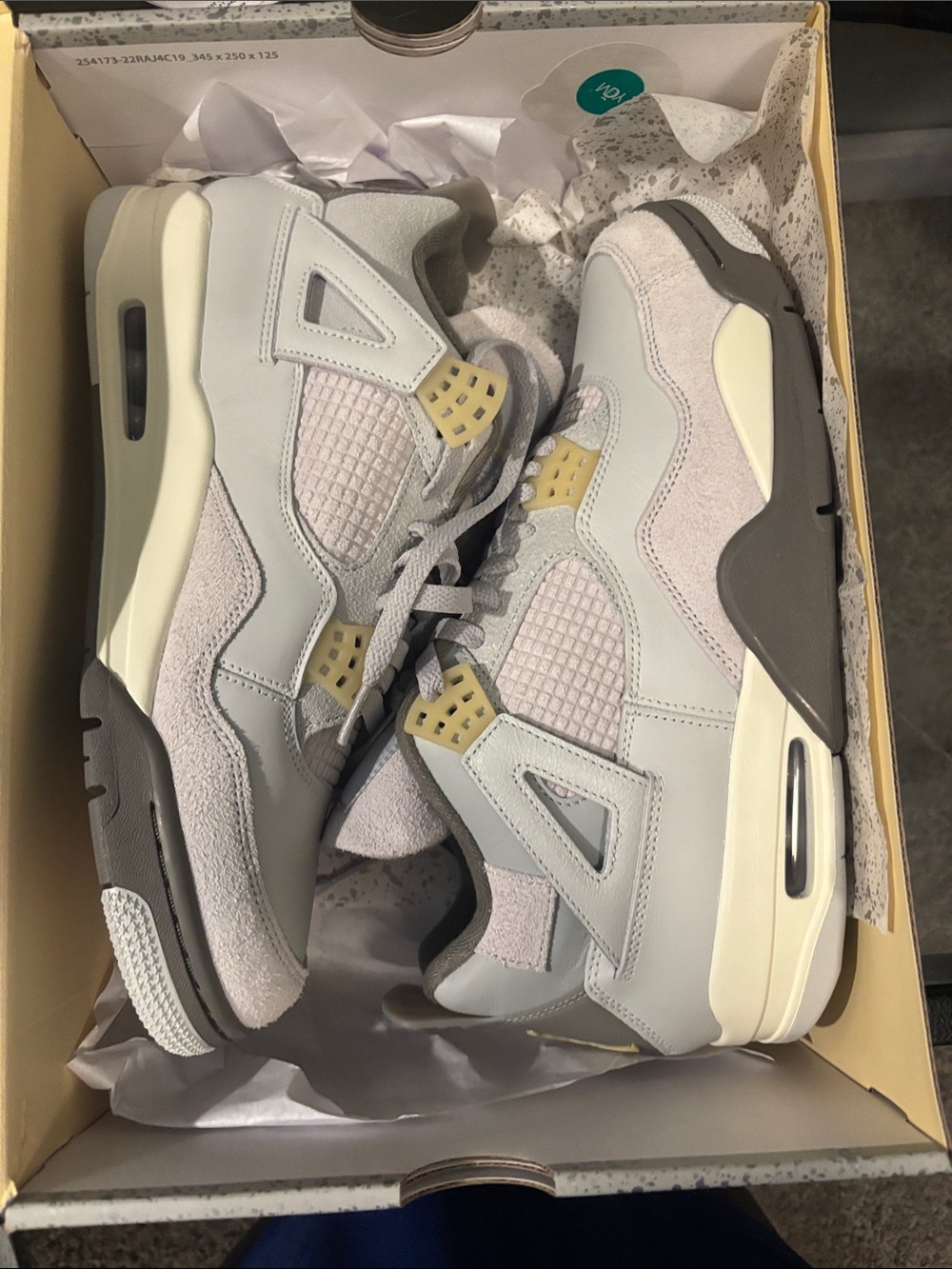 Nike Men's Sneakers in Light Gray, Cream, and Taupe